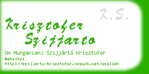 krisztofer szijjarto business card